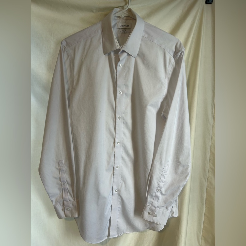 Calvin Klein Slim Fit White Dress Shirt
